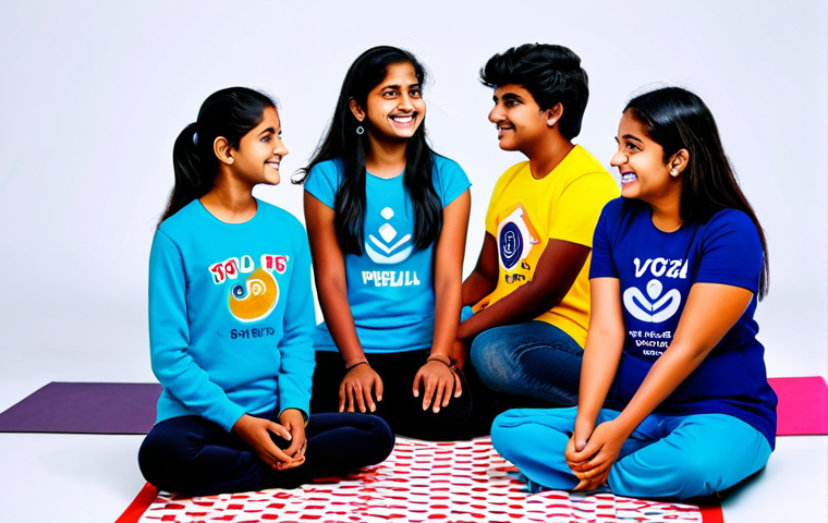 청소년지도사 업무 관련 이슈 사례 - **Teenager Listening Attentively:** "A fully clothed, professional teenage counselor attentively lis...