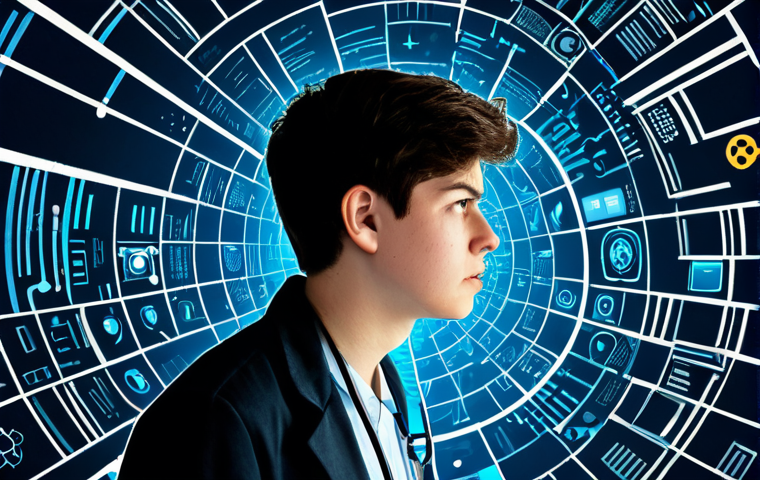 청소년지도사와 청소년의 직업 탐색 사례 - **Image Prompt 1: The Overwhelmed Crossroads**
    *   **Subject**: A young person (late teens to ea...