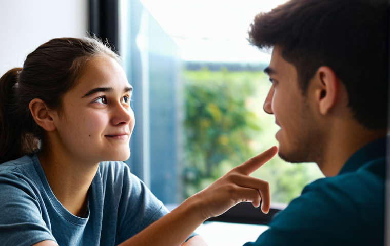 청소년지도사와 청소년의 직업 탐색 사례 - **Image Prompt 1: The Overwhelmed Crossroads**
    *   **Subject**: A young person (late teens to ea...