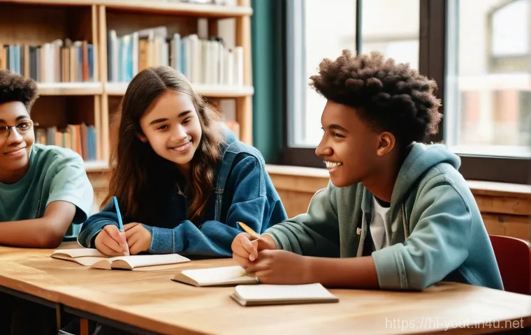 청소년지도사와 청소년 독서 프로그램 - **"A modern, diverse teenager (around 16 years old, casually dressed in jeans and a t-shirt) comfort...