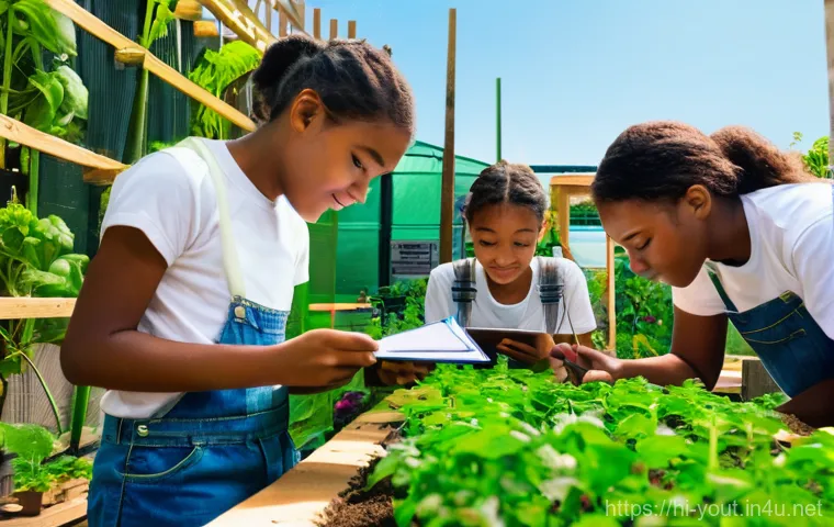 청소년지도사 직무에서의 독창적 프로젝트 - **Prompt:** A diverse group of four teenagers (aged 16-18), two boys and two girls, energetically co...