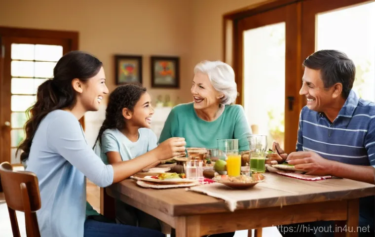 청소년지도사와 청소년의 가족 관계 개선 사례 - **Prompt:** "A diverse group of 3-4 teenagers (ages 15-17) and a supportive young adult mentor (25-3...