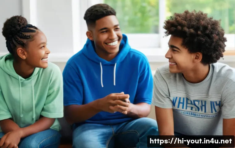 청소년지도사와 청소년 상담 사례 기록 - **Prompt 1: Understanding and Emotional Connection**
    "A heartwarming scene depicting a diverse g...